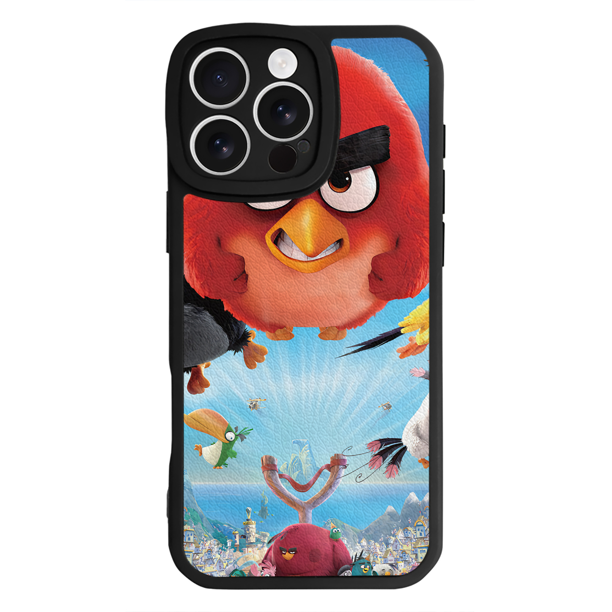 （画像用） Angry Birds アングリーバード 【iPhone 16シリーズ対応】シリコンスマホケース（レザー調） 材質：シリコン